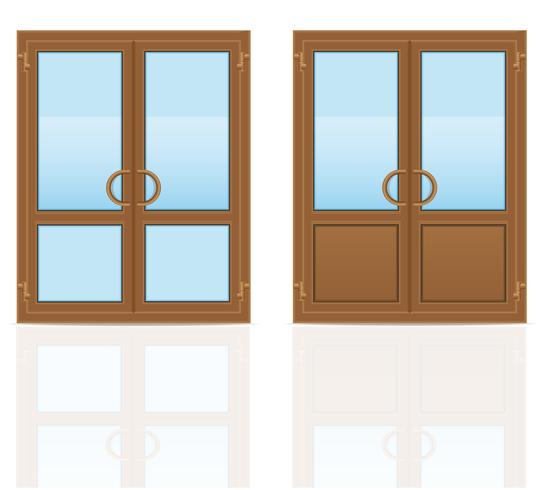 illustrazione vettoriale di plastica marrone trasparente porte