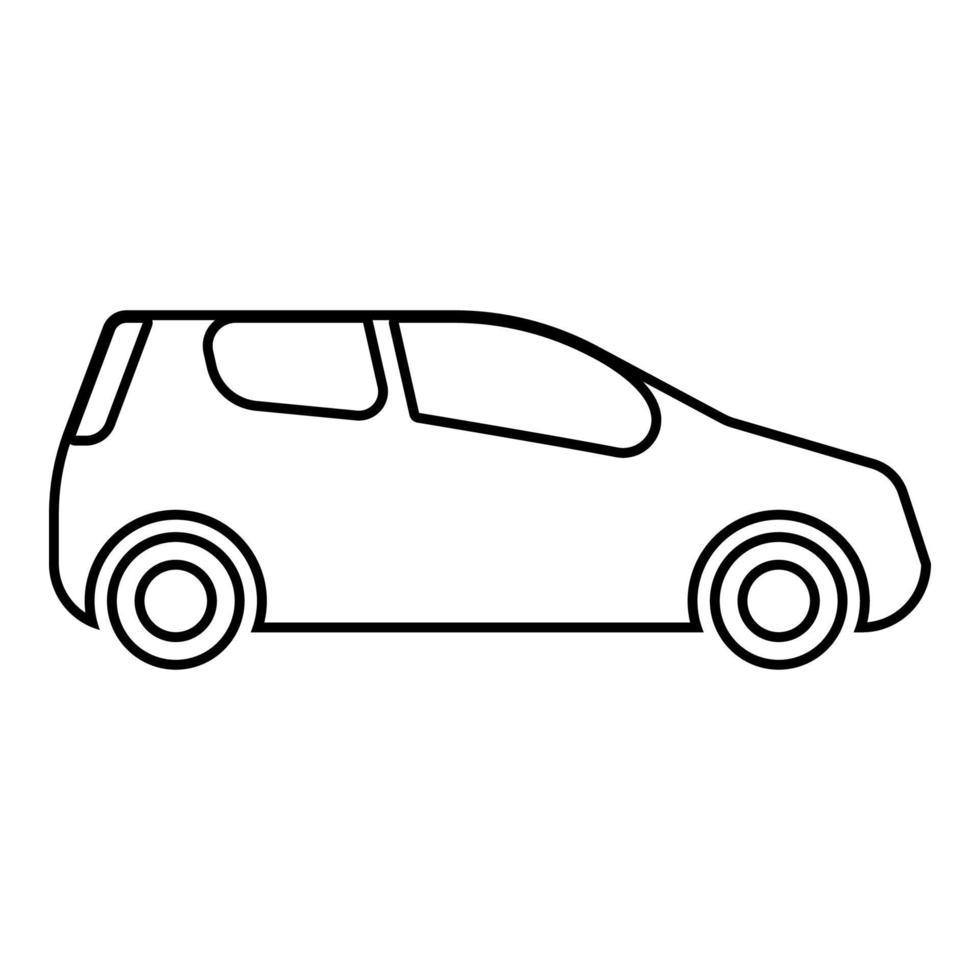 forma compatta per mini auto per l'icona delle corse di viaggio vettore