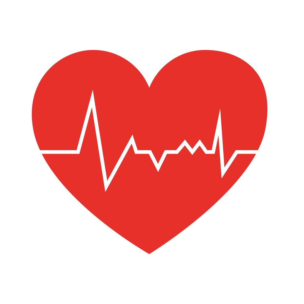 heartbear, icona del battito cardiaco vettore