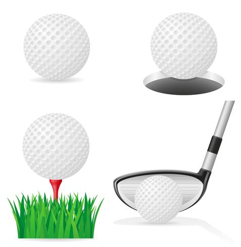 illustrazione vettoriale palla da golf