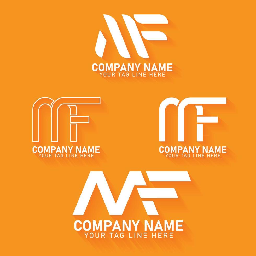 mf logo set e collezione prima parte vettore