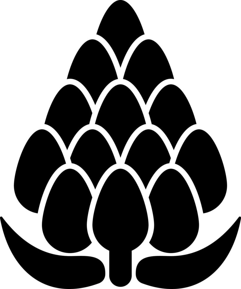 icona del glifo artishoke vettore vegetale