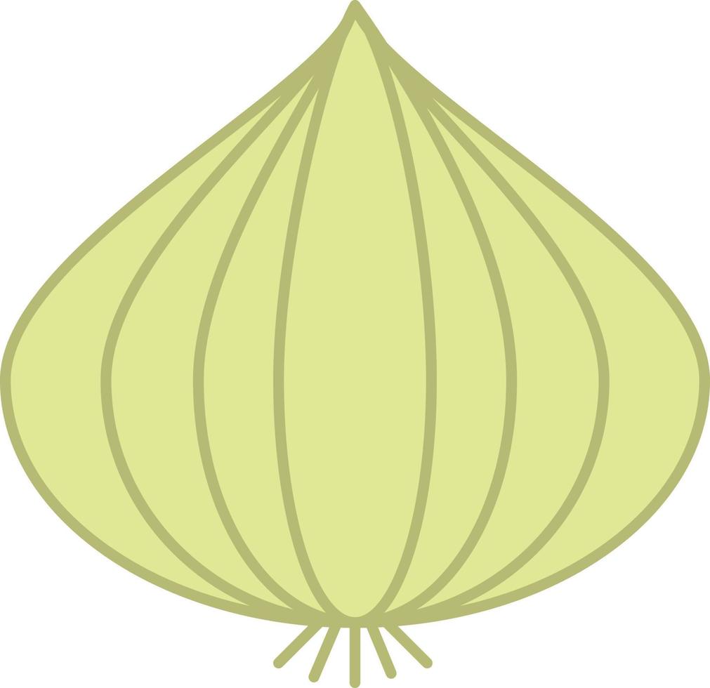 icona di contorno ripieno di cipolla vettore vegetale