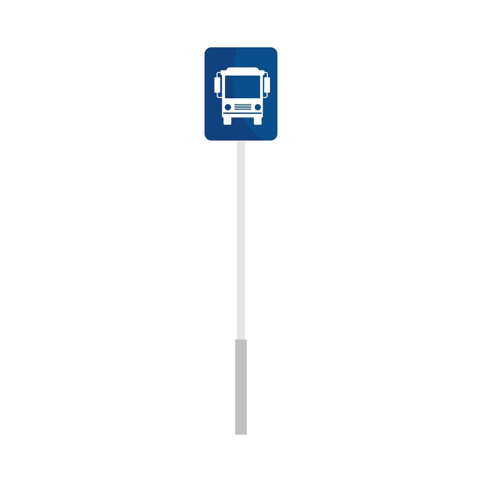 segno della fermata dell'autobus su sfondo bianco vettore