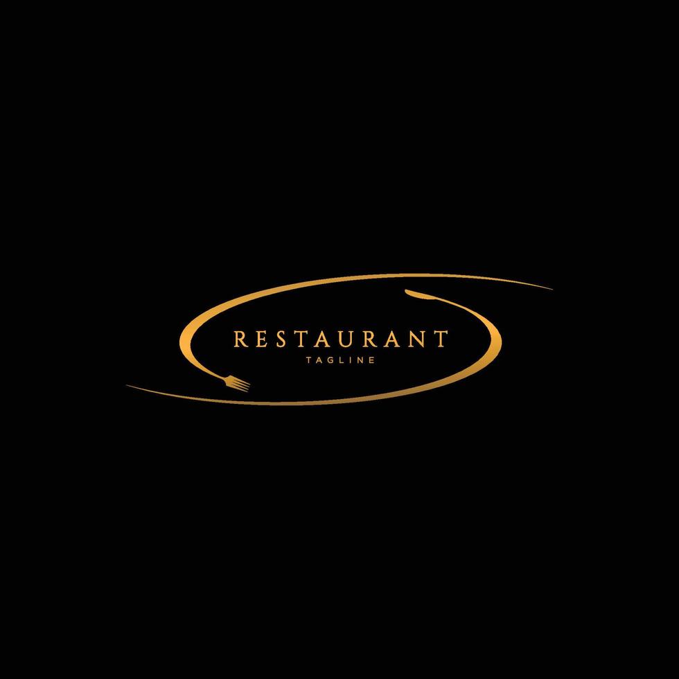 design unico e lussuoso del logo del ristorante 2 vettore