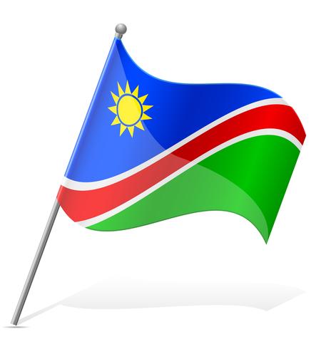 bandiera della Namibia illustrazione vettoriale