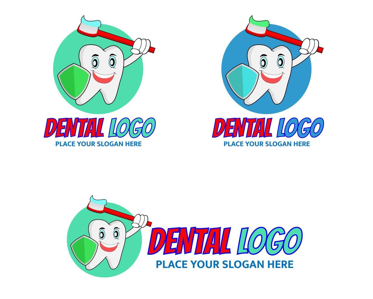 illustrazione disegno vettoriale del modello di logo dentale per affari o società