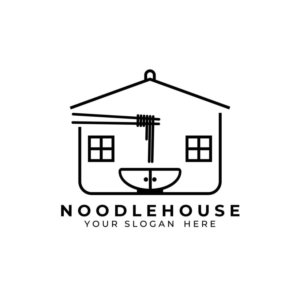 noodle logo illustrazione vettoriale design, noodle house