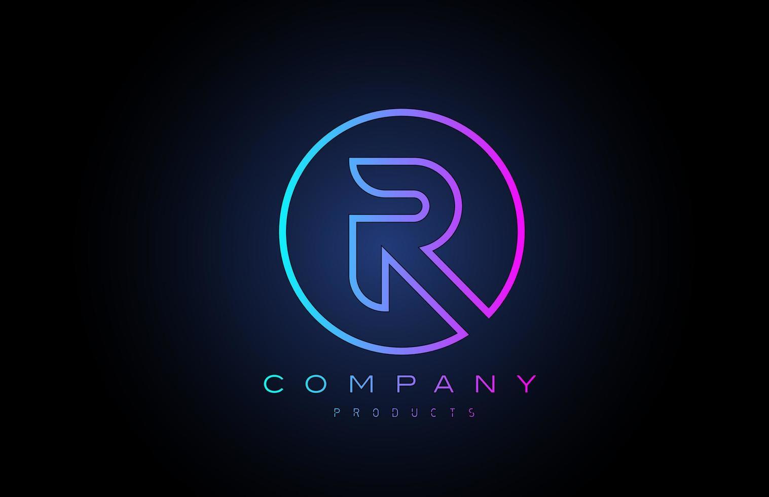 r alfabeto lettera logo icona. design creativo per azienda e business vettore