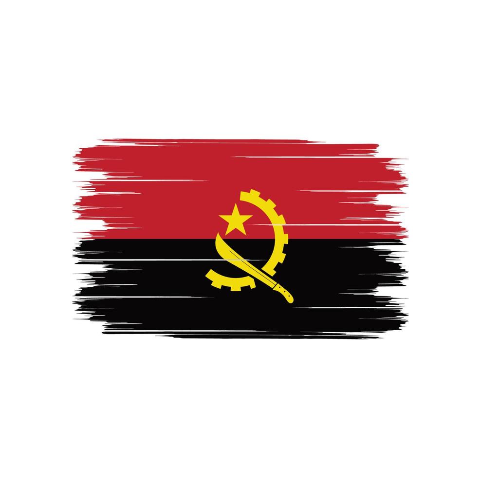 pennello bandiera angola vettore