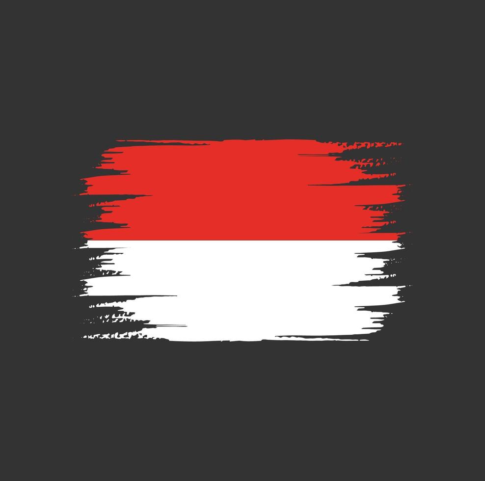 pennello bandiera indonesiana vettore