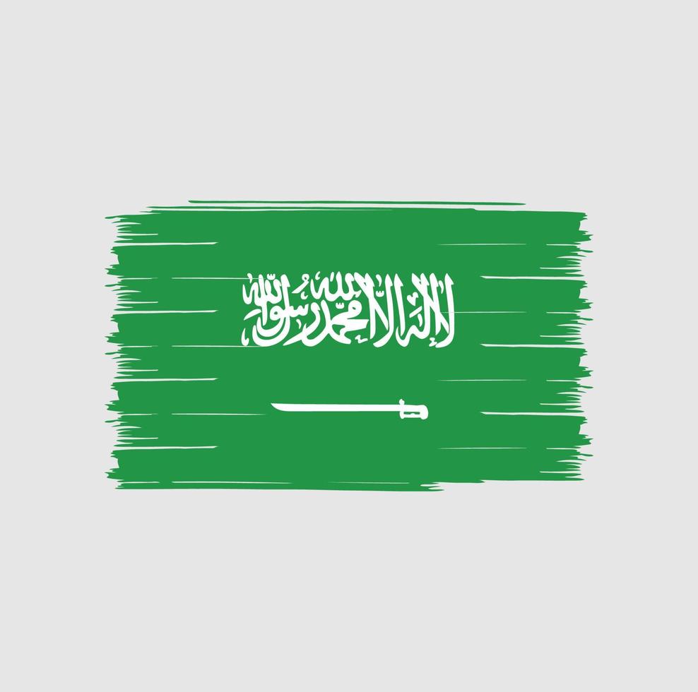 pennello bandiera arabia saudita vettore