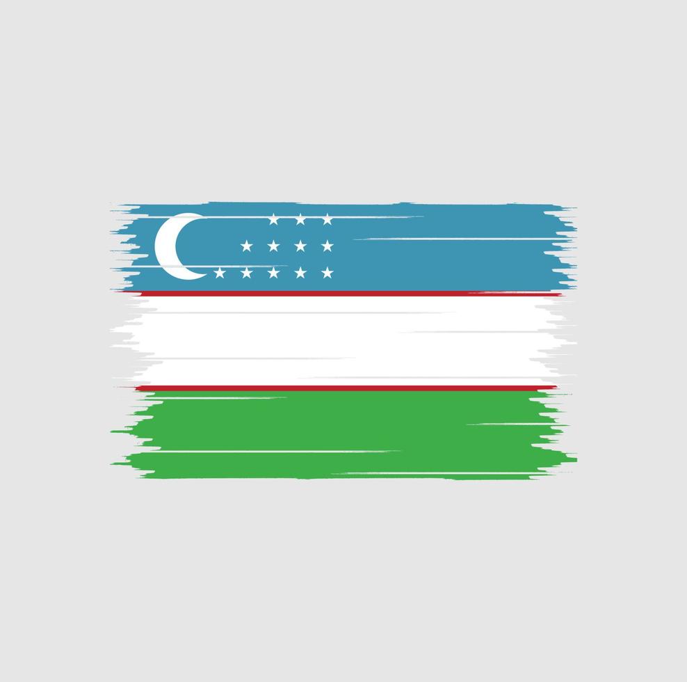 pennello bandiera uzbekistan vettore