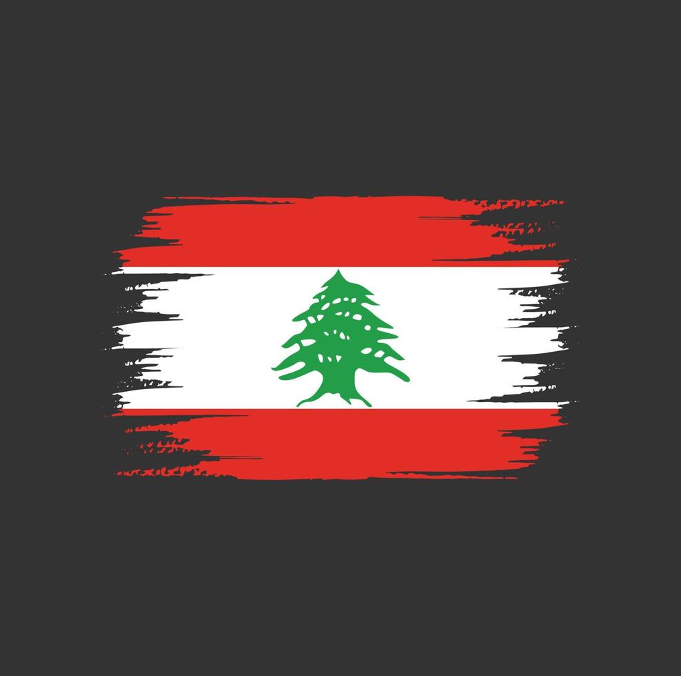 pennello bandiera libano vettore