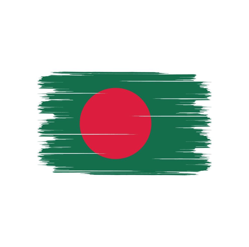 pennello bandiera bangladesh vettore