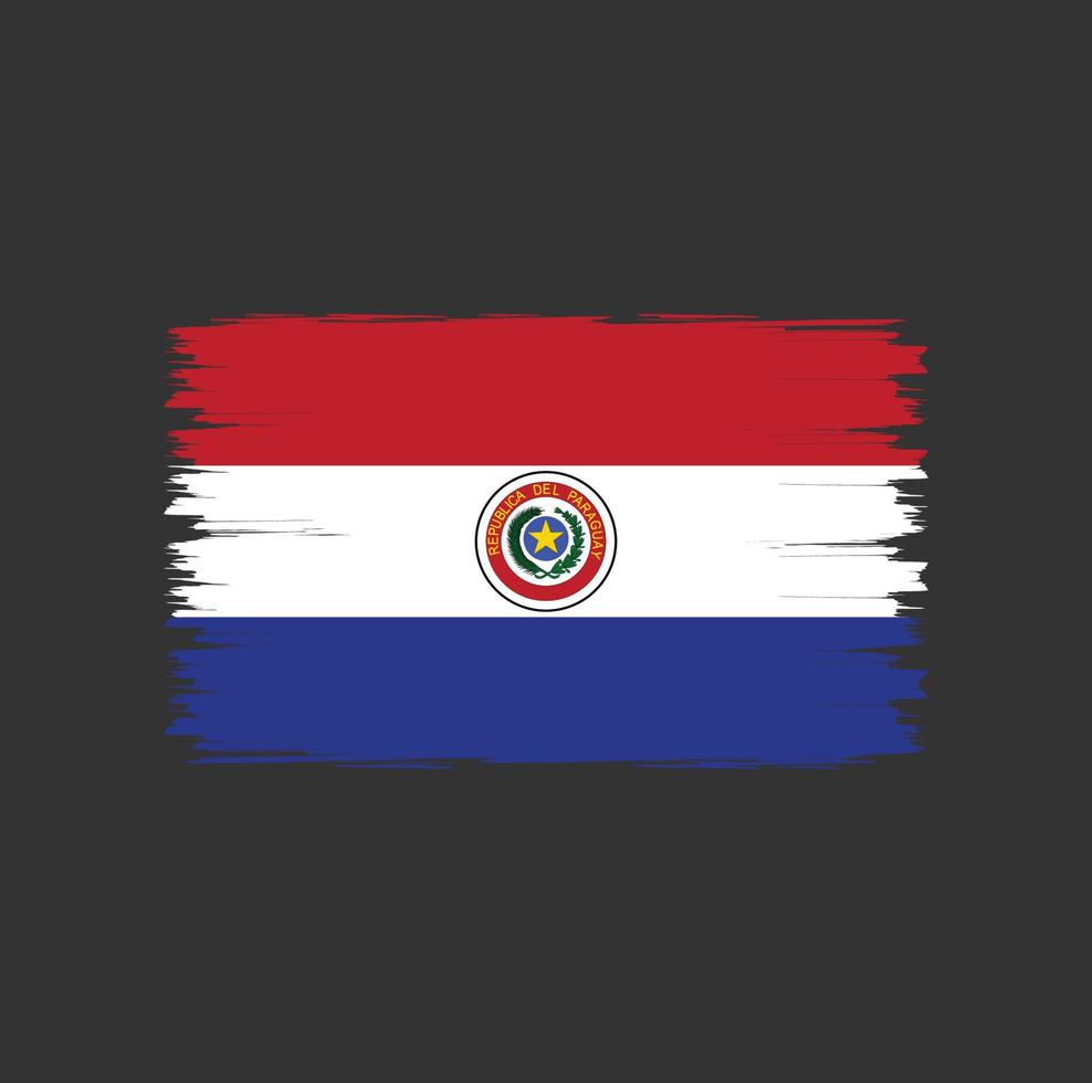 bandiera del paraguay con vettore di stile pennello acquerello
