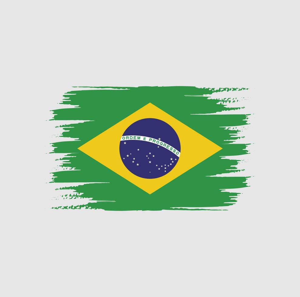 pennello bandiera brasile vettore