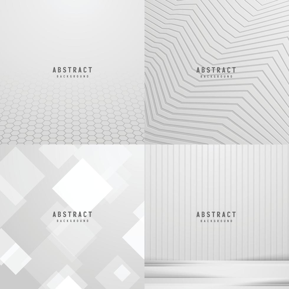 banner astratto geometrico bianco e grigio colore sfondo illustrazione vettoriale. vettore