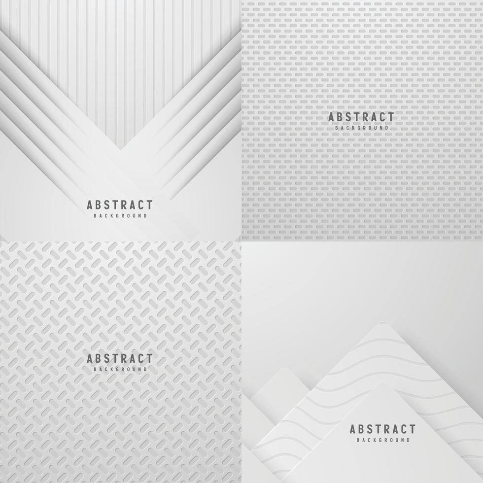 banner astratto geometrico bianco e grigio colore sfondo illustrazione vettoriale. vettore