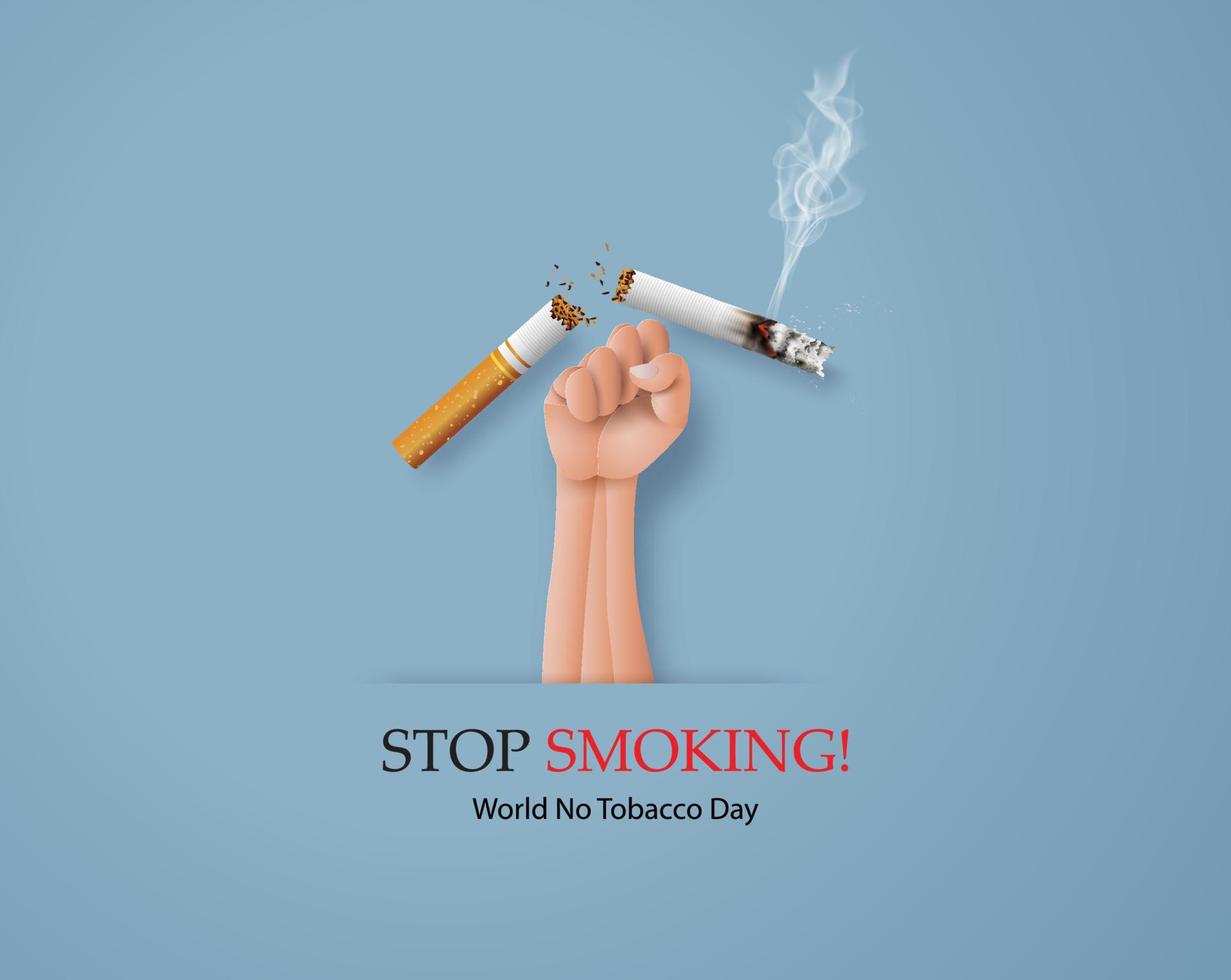 no smoking e giornata mondiale senza tabacco vettore