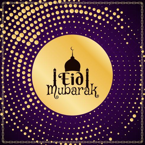Astratto sfondo elegante Eid Mubarak decorativo vettore