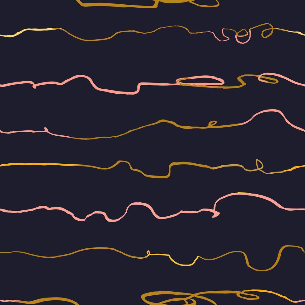 senza cuciture con linee orizzontali astratte disegnate a mano, scarabocchi vettore