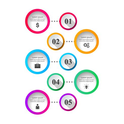 Illustrazione di vettore di stile di origami di Infographics di affari.