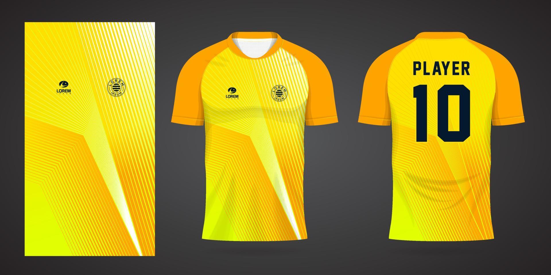 modello di design in jersey di maglia sportiva gialla vettore