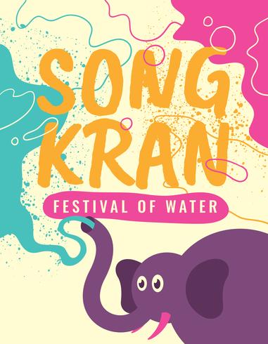 Festival dell&#39;acqua Songkran vettore