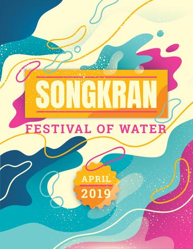 Festival dell&#39;acqua Songkran vettore
