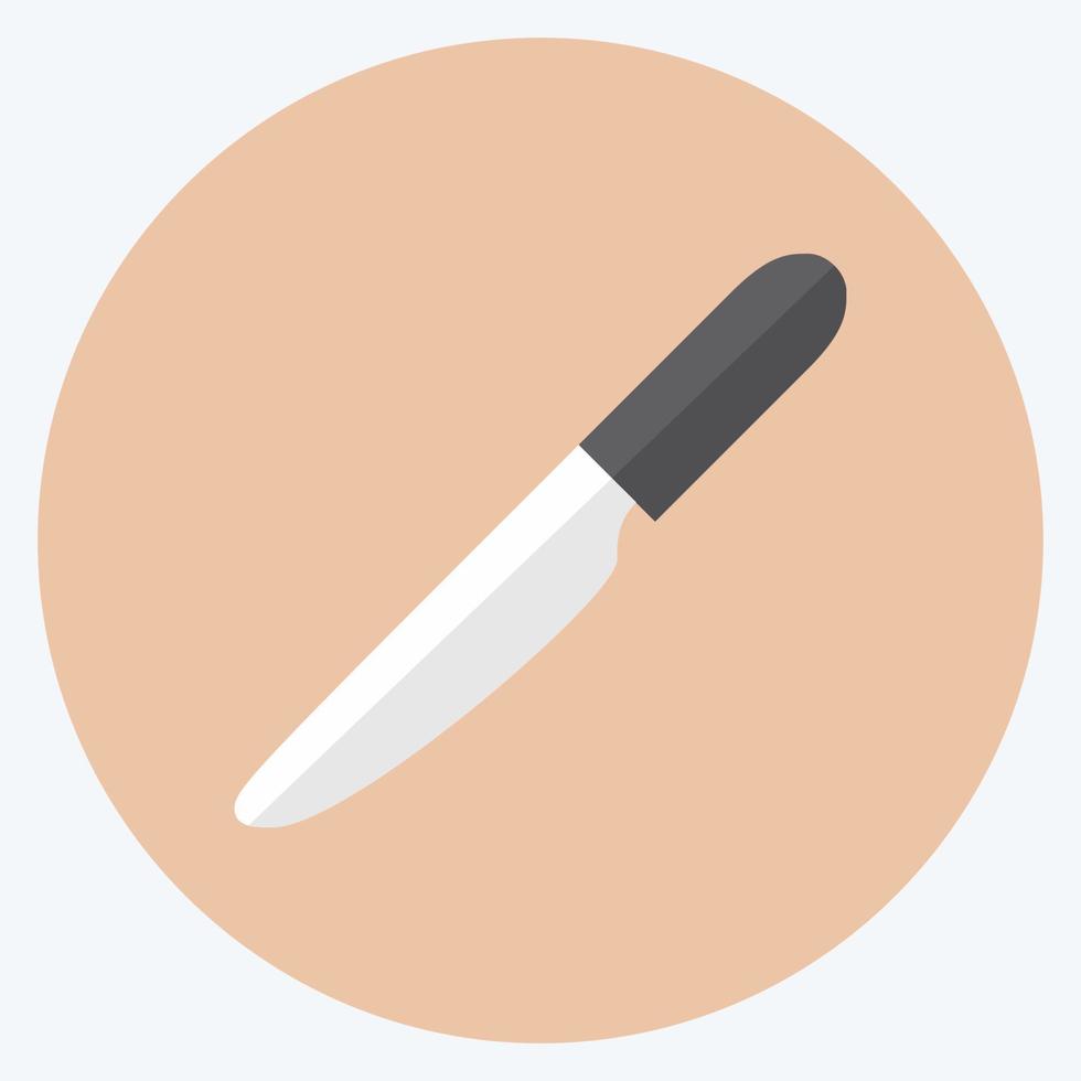 icona coltello da intaglio - stile piatto - semplice illustrazione, tratto modificabile vettore