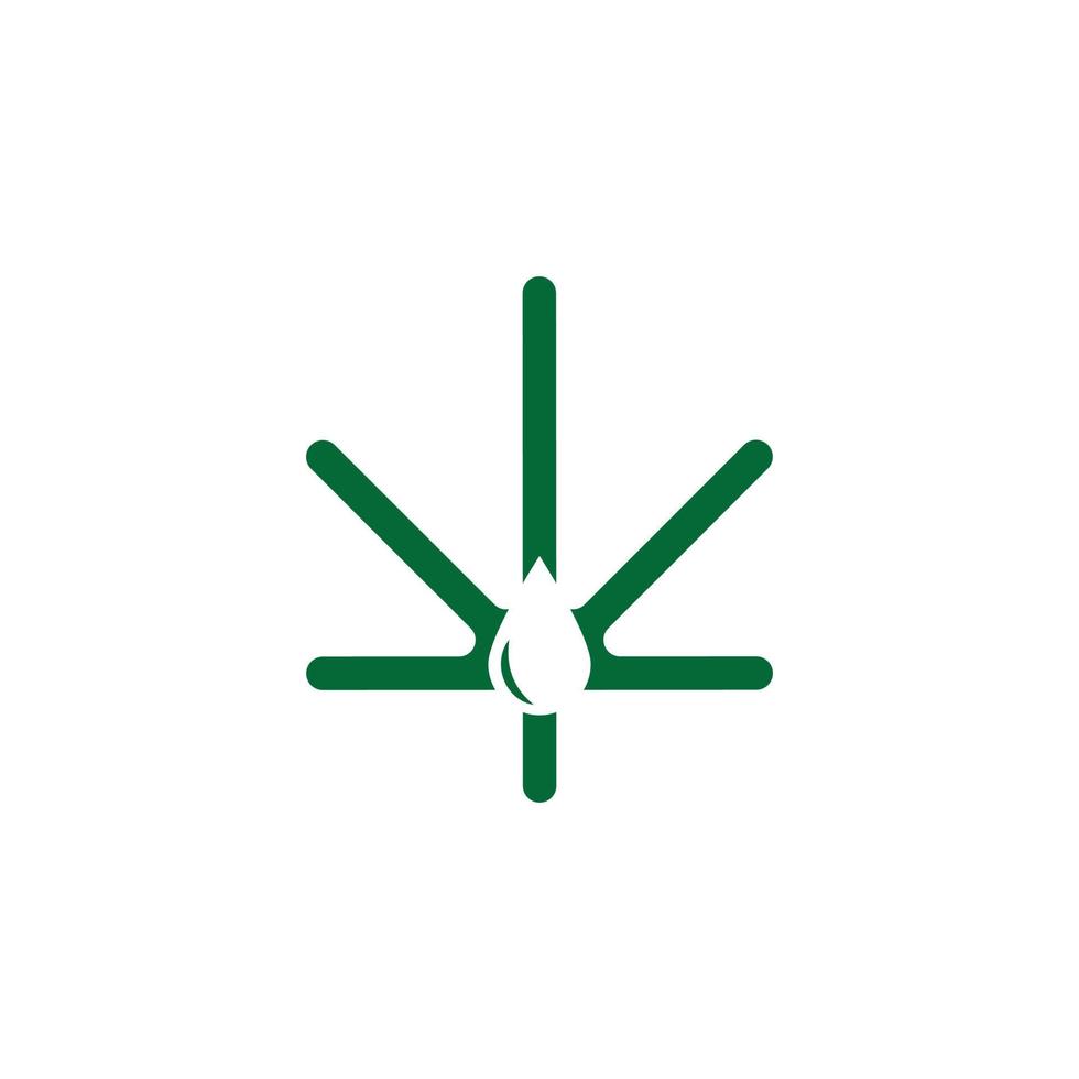 semplice modello di logo di olio di cannabis vettore