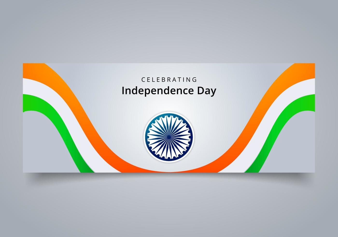 celebrando la bandiera del giorno dell'indipendenza dell'india. illustrazione vettoriale