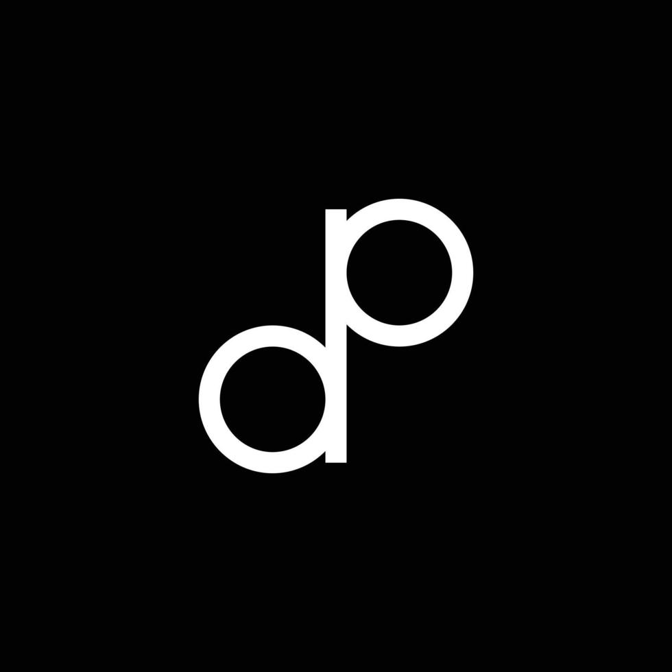 design del logo del monogramma della lettera dp vettore