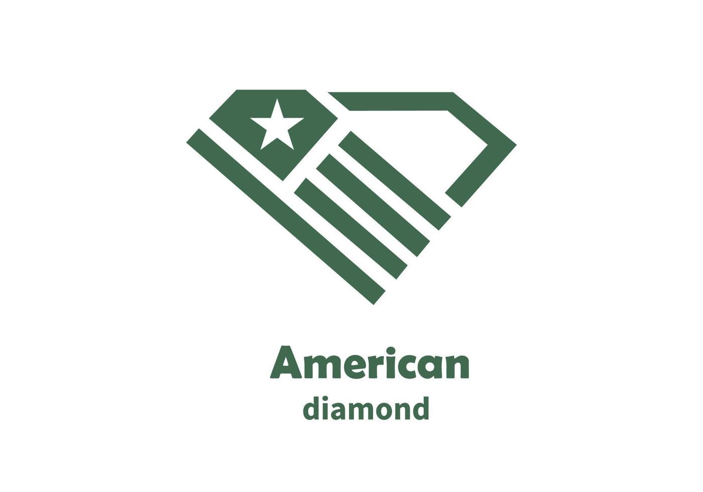 diamante logo america vettore