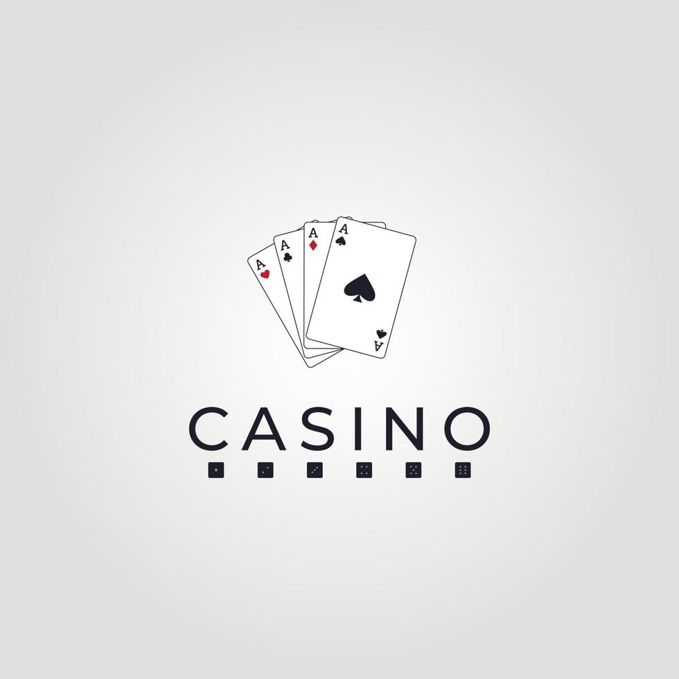 logo vettoriale per casinò. logo poker con carta da poker