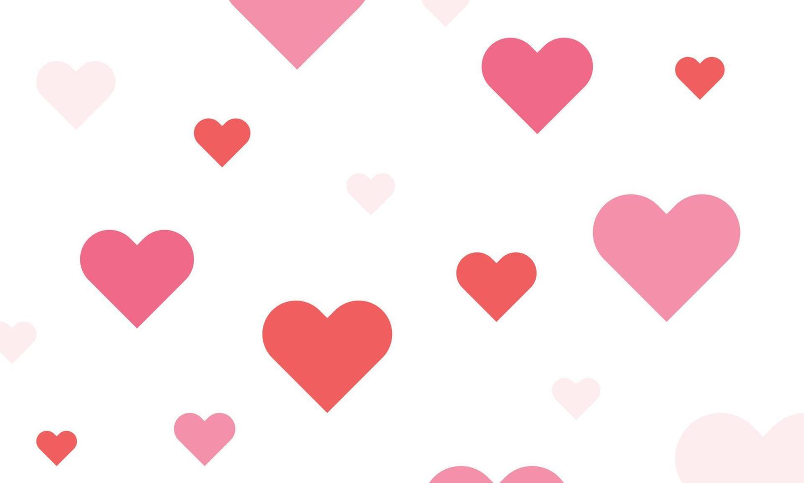 illustrazione di sfondo San Valentino con le decorazioni a forma di cuore vettore