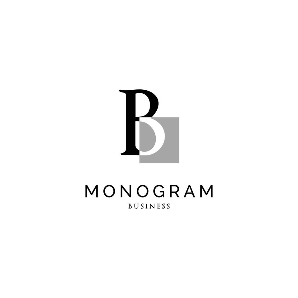 ispirazione per il design del logo del monogramma della lettera iniziale b vettore