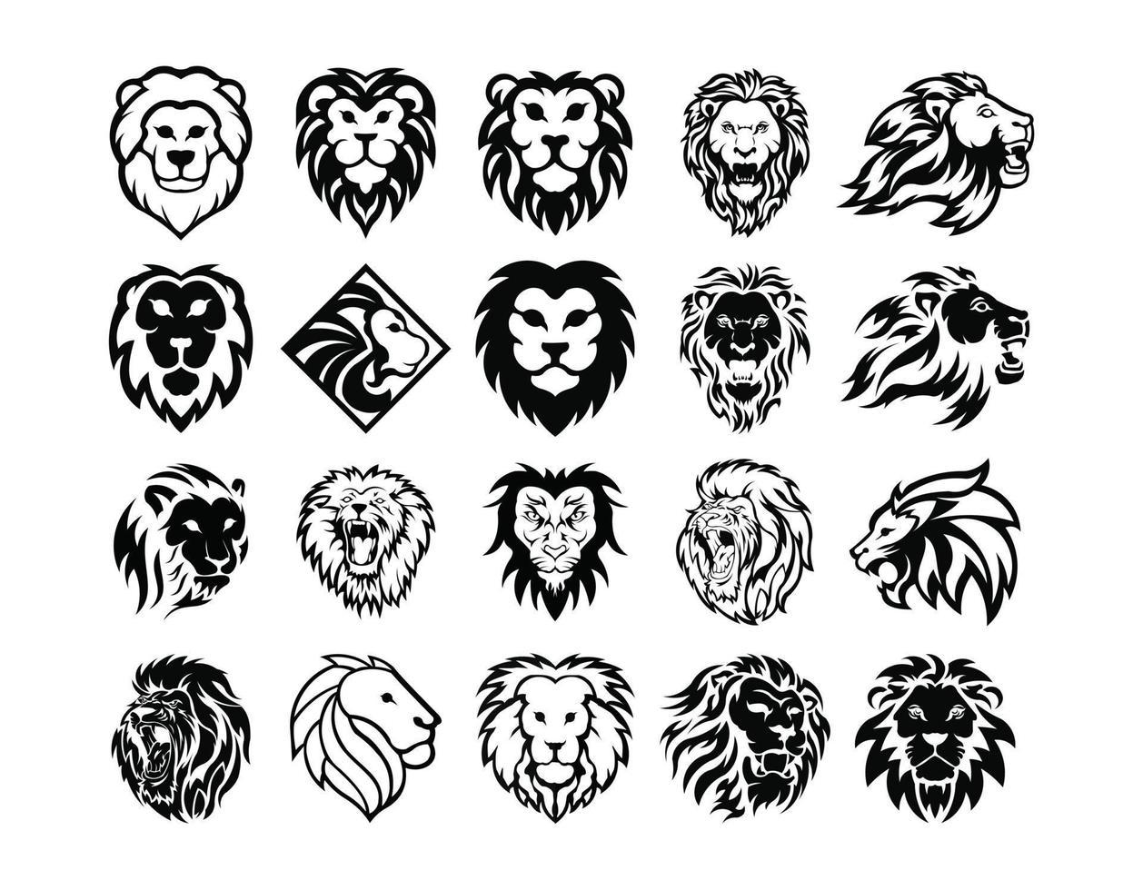 leone logo-illustrazione vettoriale, disegno emblema su sfondo bianco. - vettore