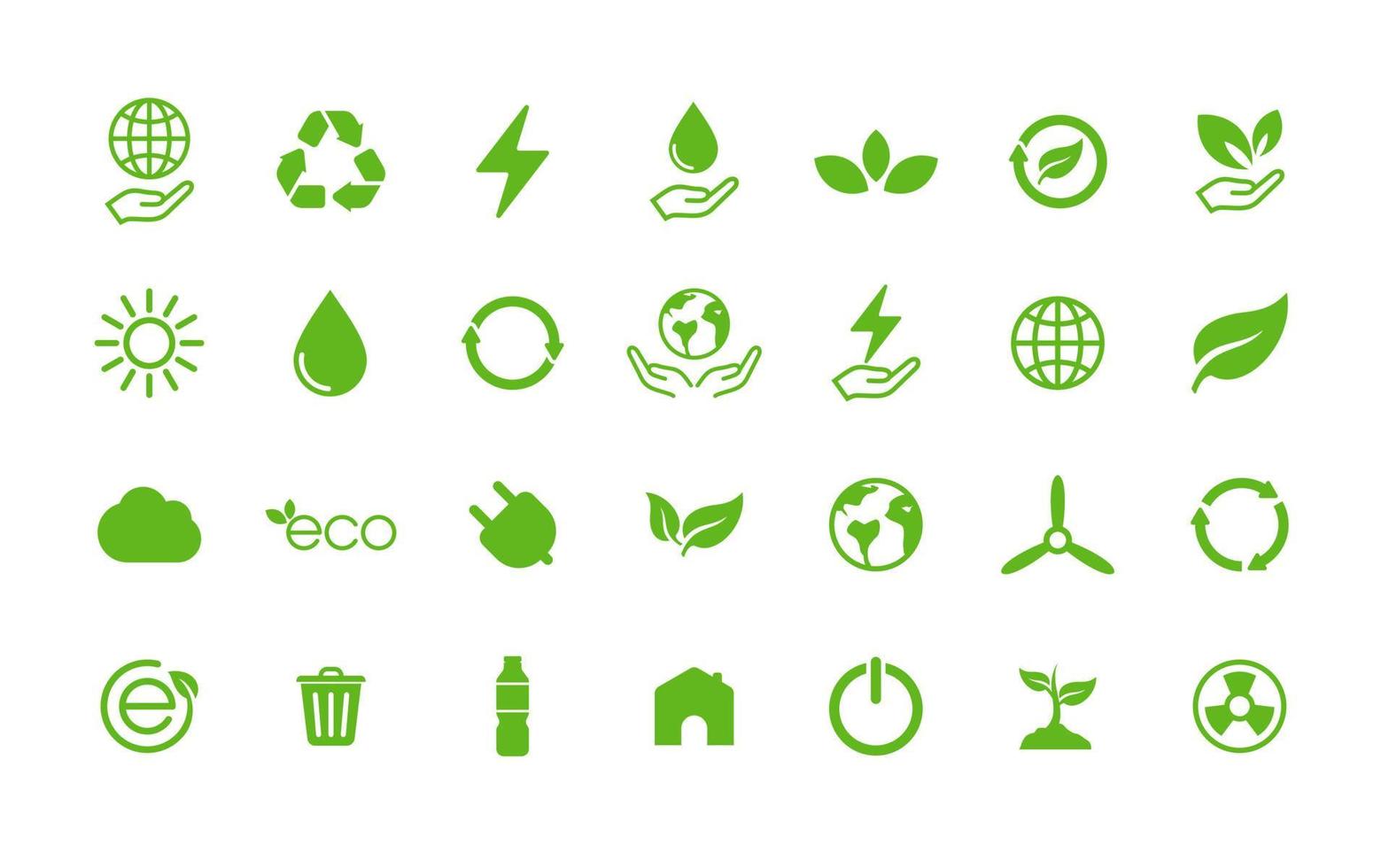 semplice icona simbolo dell'ambiente e delle risorse naturali vettore