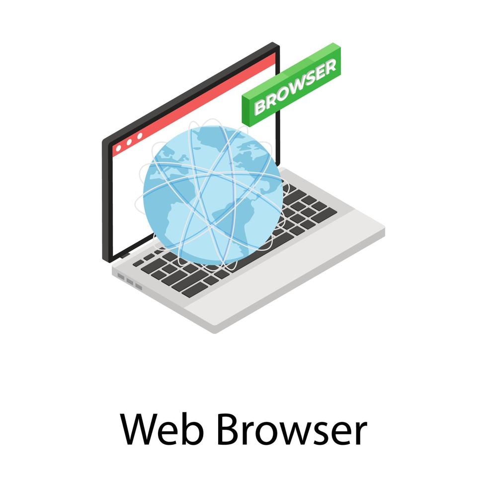 concetti di browser web vettore