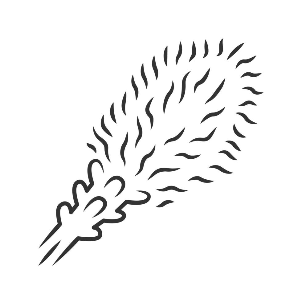 icona lineare liatris. illustrazione al tratto sottile. fiore che sboccia stella ardente. pianta da giardino nana gayfeather. coboldo spicata. fiore di campo. fioritura primaverile. simbolo di contorno. disegno di contorno isolato vettoriale