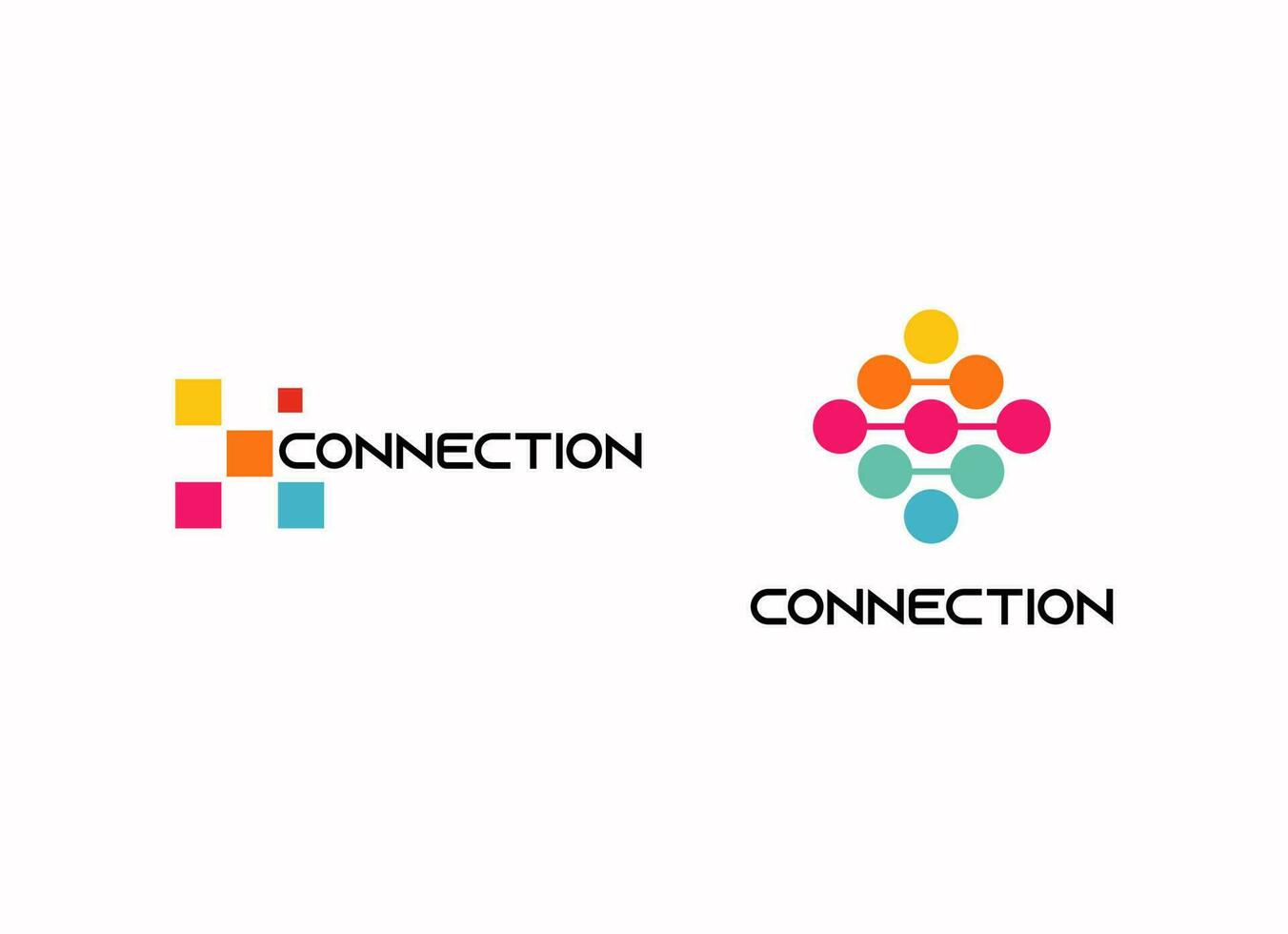 vettore di logo della tecnologia di connessione minimalista