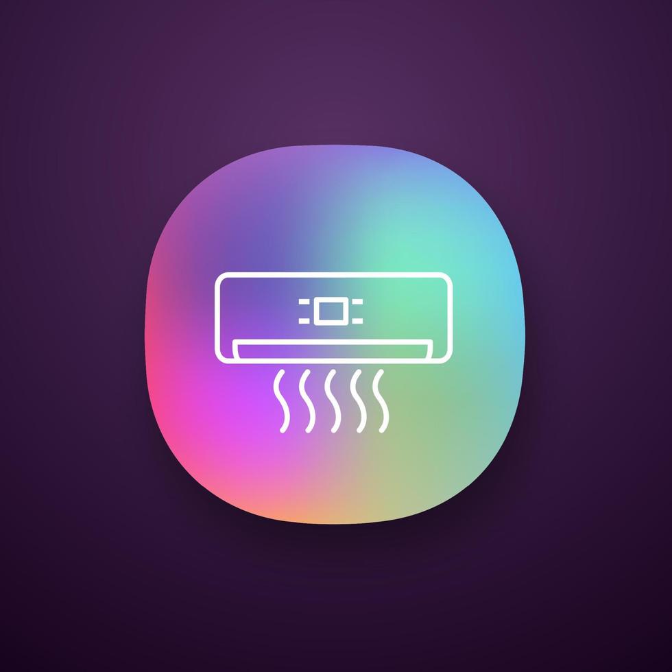 icona dell'app del condizionatore d'aria. interfaccia utente ui ux. aria condizionata. applicazione web o mobile. illustrazione vettoriale isolato