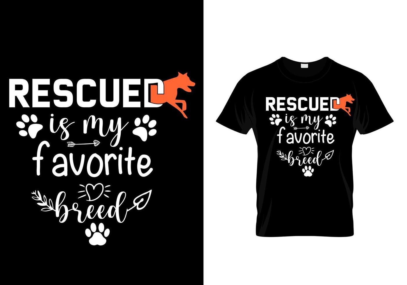 maglietta del cane - salvata è la mia razza preferita. tipografia divertente amante dei cani vettore