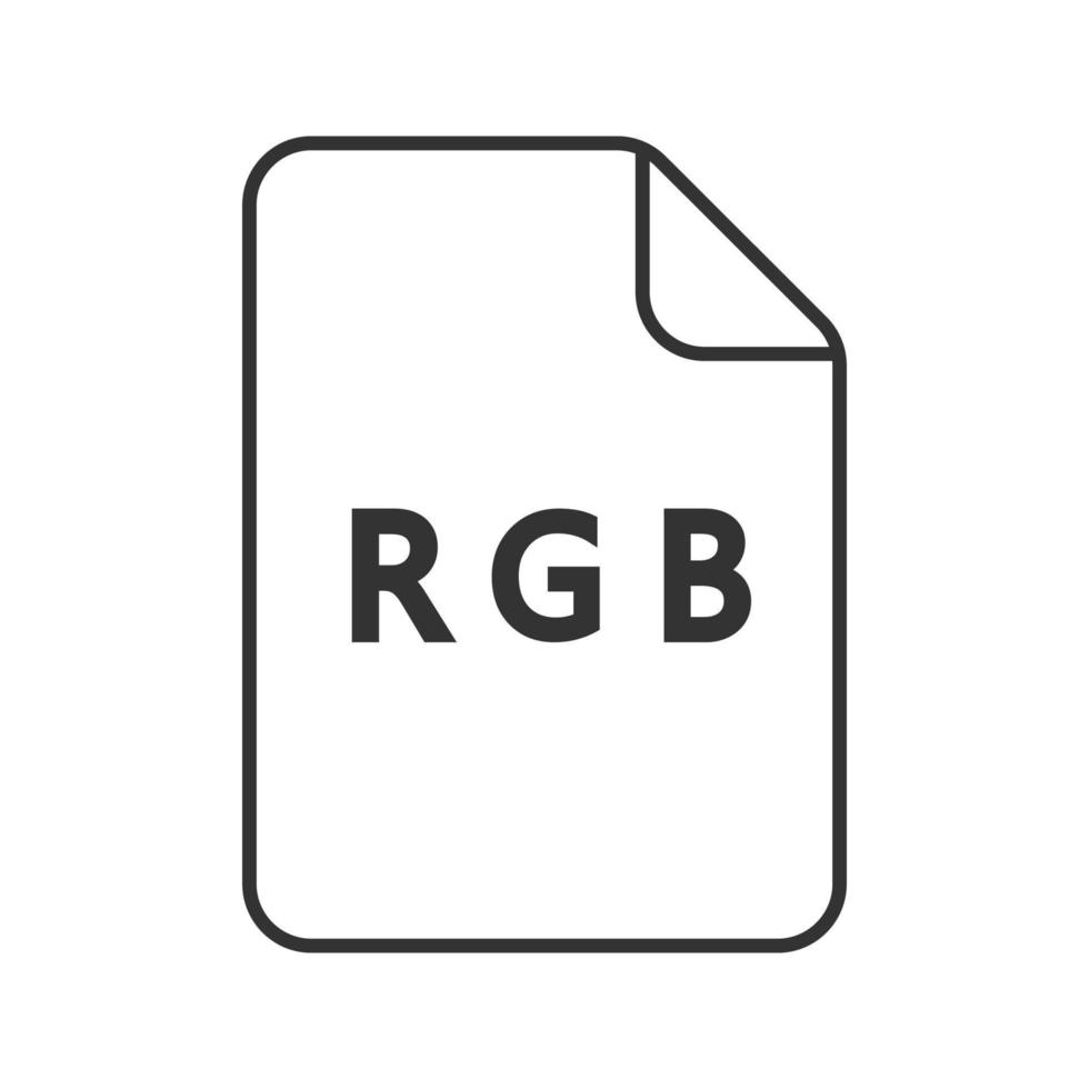 icona lineare del modello di colore rgb. illustrazione al tratto sottile. combinazione di colori rosso, verde, blu. simbolo di contorno. disegno di contorno isolato vettoriale
