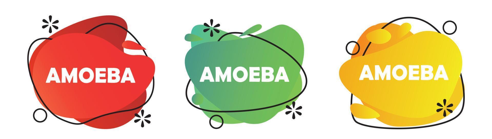set di ameba forma fluida geometrica astratta design piatto vettoriale modificabile adatto per contenuti e contenuti social media feed