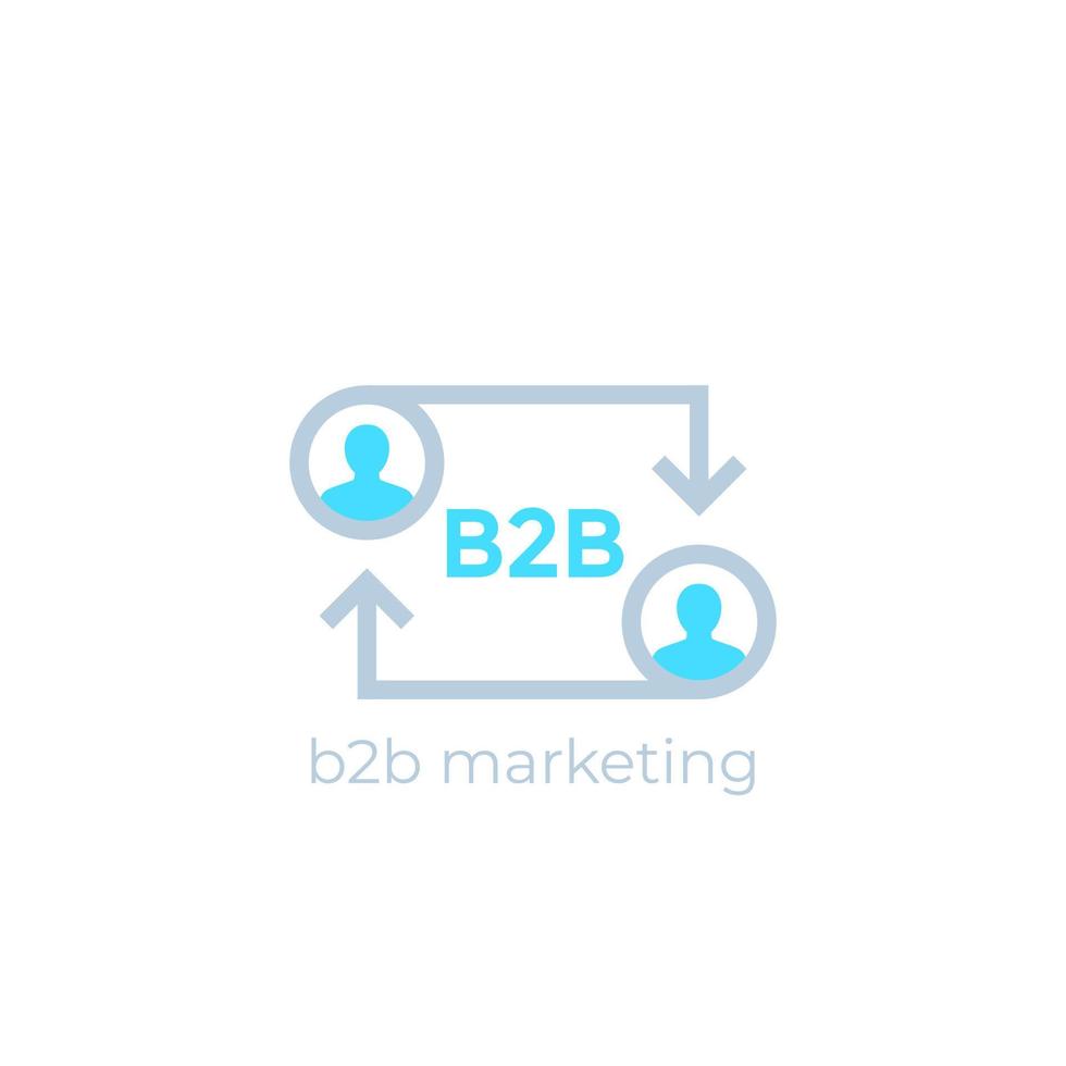 icona di marketing b2b, concetto di business vettore