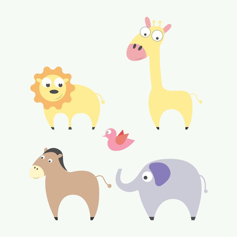 grafica vettoriale simpatico cartone animato animale
