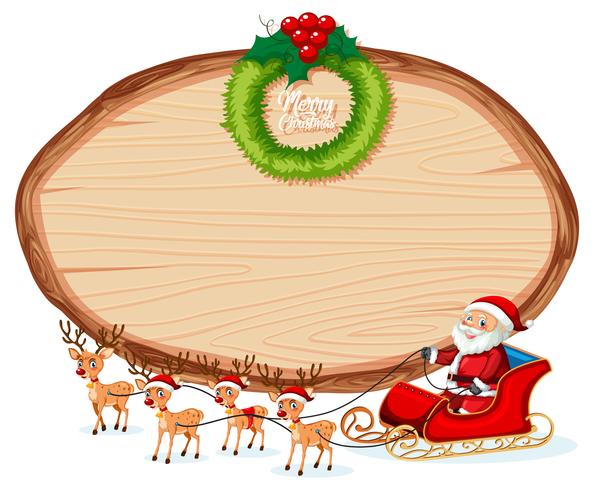 Tema di Natale banner in legno vettore